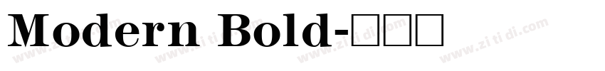 Modern Bold字体转换